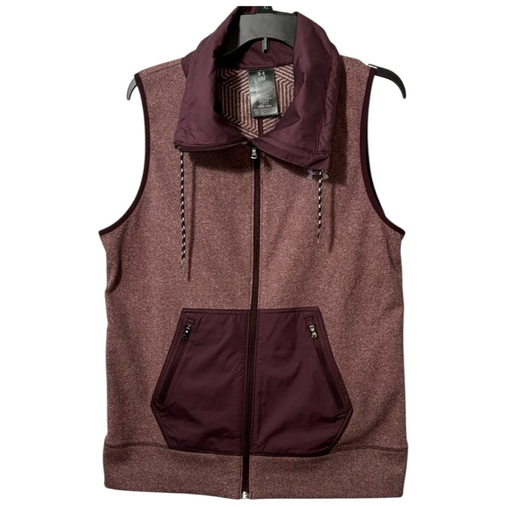 Under Armour Maroon Vest in Size L EUC Front Zip